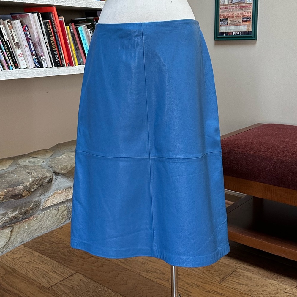Blue Genuine Leather Gap Skirt